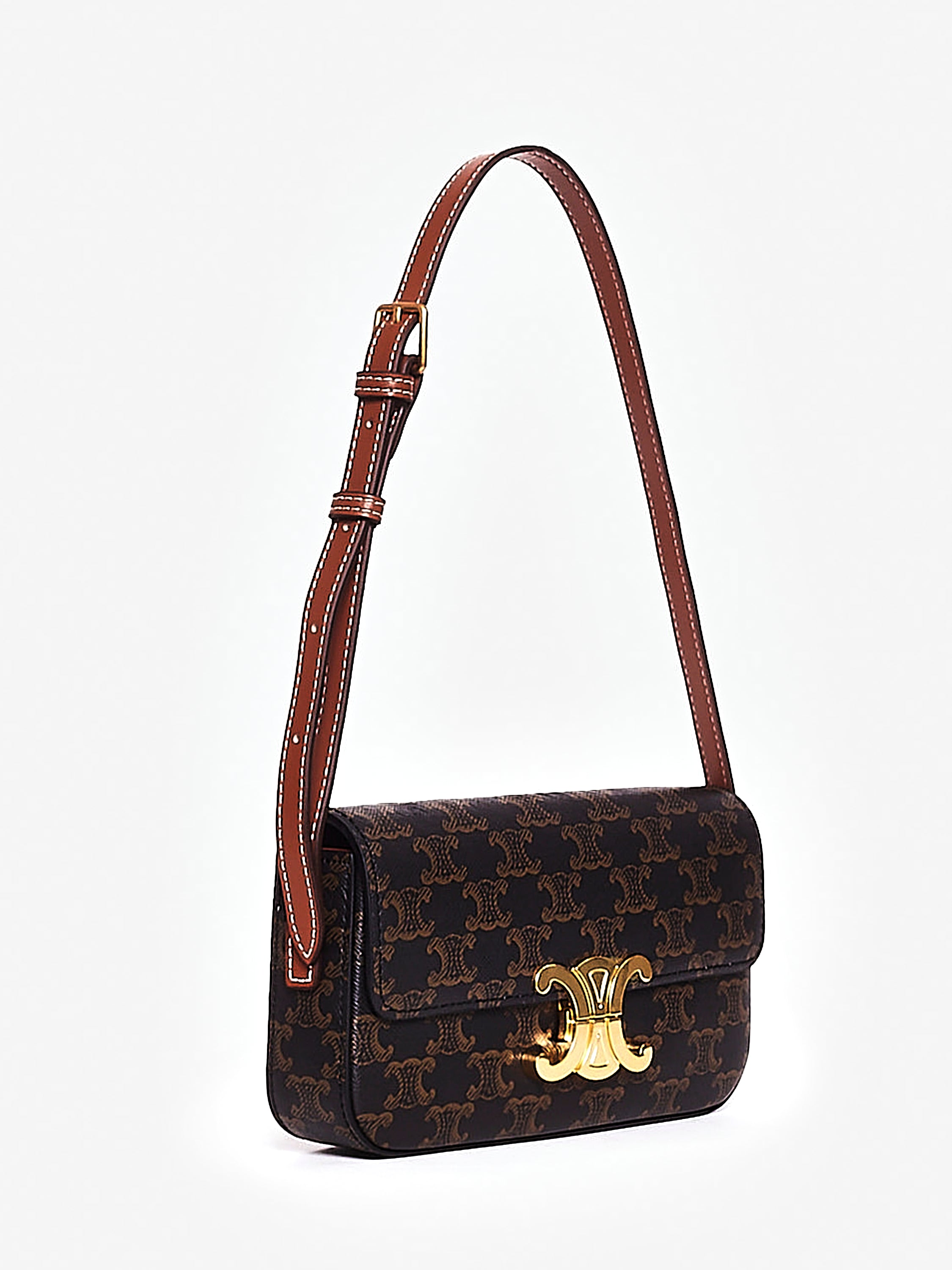 Printed Leather Shoulder Bag