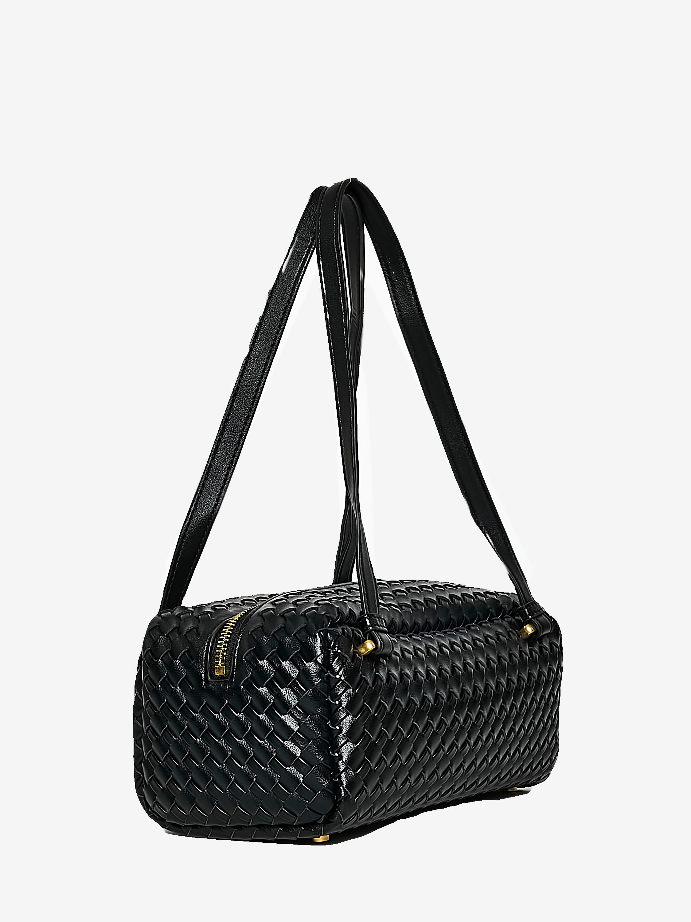 Boxed Woven Shoulder Bag