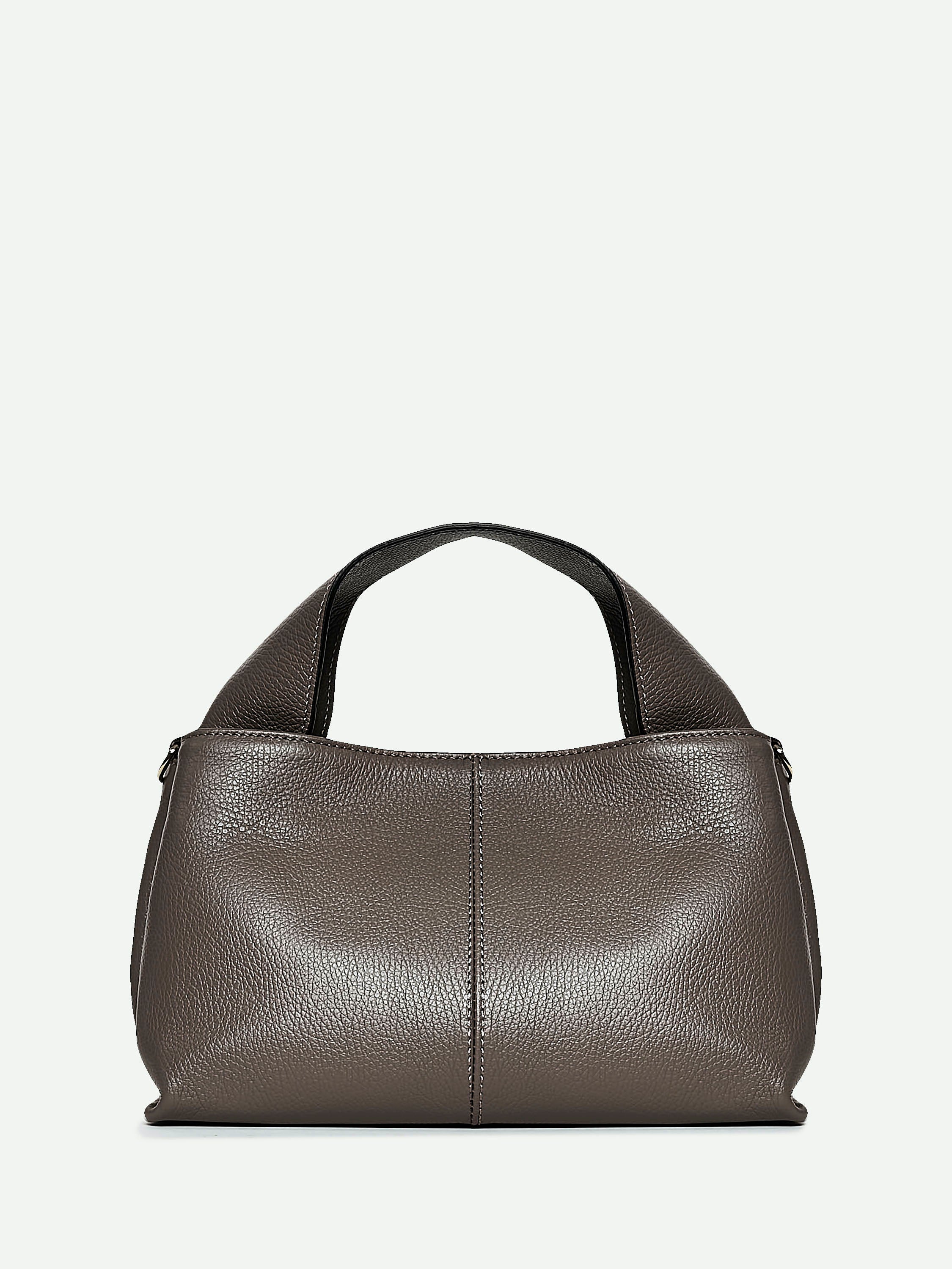 Grained Leather Handbag